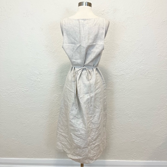 Reformation Grover Linen Dress Beige Oatmeal Midi Maxi Button Front fits XL 12 - Picture 15 of 15